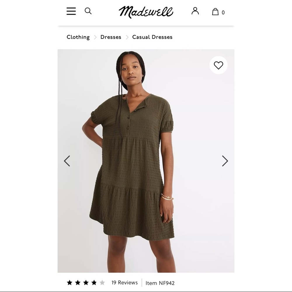 Madewell 
(Re)sourced Crinkle-Knit Tiered Mini Dress